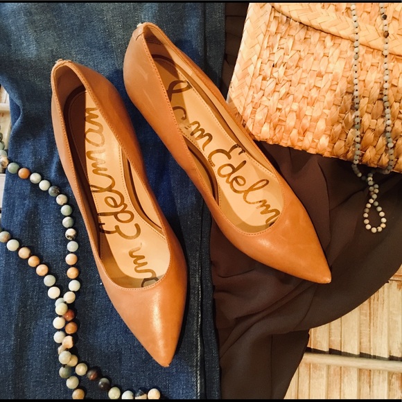 Sam Edelman Shoes - Tan Leather Tristan Heels by “Sam Edelman”